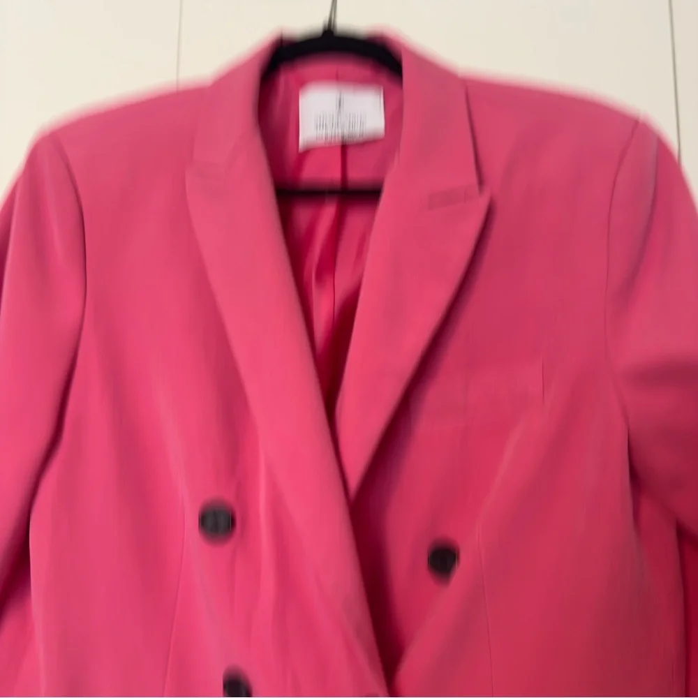 Stradivarius Hot Pink Oversized Dad Blazer - Picture 5 of 11